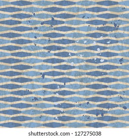 Scratch Seamless Dirty and Old Paper Texture Pattern with Geometric Decoration