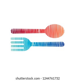 Scratch Spoon and Fork Logo, Cutlery logo