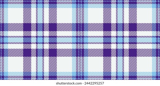 Scratch textile background plaid, gentleman fabric check vector. Scrapbook pattern tartan seamless texture in white and violet color.
