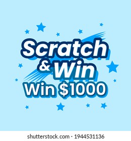 Scratter et gagner des jeux, modèle de bannière Web création vectorielle