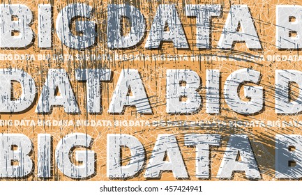 Scratched background and the words big data