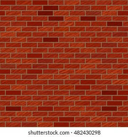 Scratched brick wall texture. Abstract seamless pattern. Grunge backdrop for decoration or web site background.