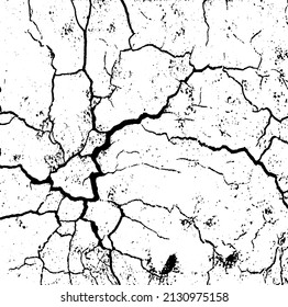 Scratched and Cracked Grunge Urban Background Texture Vector. Dust Overlay Distress Grainy Grungy Effect. Distressed Backdrop Vector Illustration. Isolated Black on White Background. EPS 10.