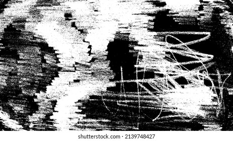 Scratched and Cracked Grunge Urban Background Texture Vector. Dust Overlay Distress Grainy Grungy Effect. Distressed Backdrop Vector Illustration. Isolated Black on White Background. EPS 10.