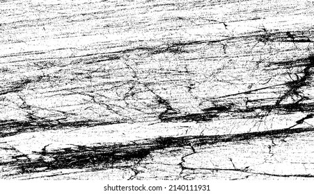 Scratched and Cracked Grunge Urban Background Texture Vector. Dust Overlay Distress Grainy Grungy Effect. Distressed Backdrop Vector Illustration. Isolated Black on White Background. EPS 10.
