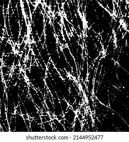 Scratched and Cracked Grunge Urban Background Texture Vector. Dust Overlay Distress Grainy Grungy Effect. Distressed Backdrop Vector Illustration. Isolated Black on White Background. EPS 10.