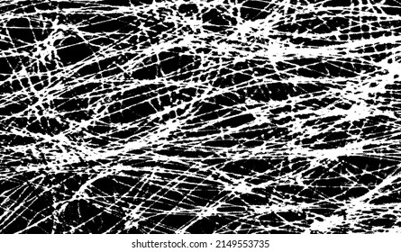 Scratched and Cracked Grunge Urban Background Texture Vector. Dust Overlay Distress Grainy Grungy Effect. Distressed Backdrop Vector Illustration. Isolated Black on White Background. EPS 10.