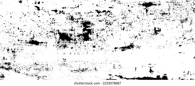 Scratched and Cracked Grunge Urban Background Texture Vector. Dust Overlay Distress Grainy Grungy Effect. Distressed Backdrop Vector Illustration. Isolated Black on White Background. EPS 10.