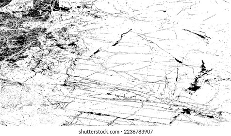 Scratched and Cracked Grunge Urban Background Texture Vector. Dust Overlay Distress Grainy Grungy Effect. Distressed Backdrop Vector Illustration. Isolated Black on White Background. EPS 10.