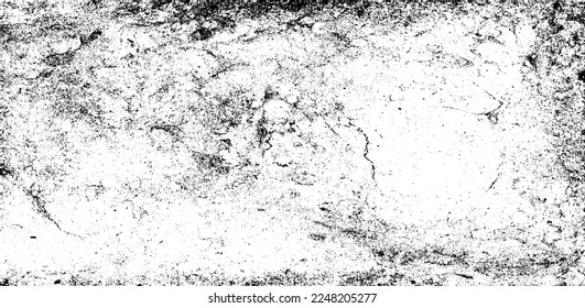 Scratched and Cracked Grunge Urban Background Texture Vector. Dust Overlay Distress Grainy Grungy Effect. Distressed Backdrop Vector Illustration. Isolated Black on White Background. EPS 10.