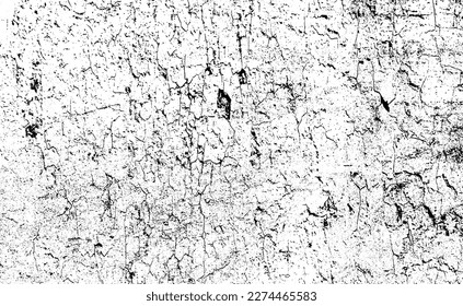 Scratched and Cracked Grunge Urban Background Texture Vector. Dust Overlay Distress Grainy Grungy Effect. Distressed Backdrop Vector Illustration. Isolated Black on White Background. EPS 10.