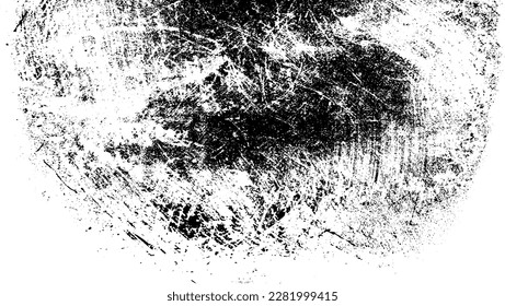 Scratched and Cracked Grunge Urban Background Texture Vector. Dust Overlay Distress Grainy Grungy Effect. Distressed Backdrop Vector Illustration. Isolated Black on White Background. EPS 10.