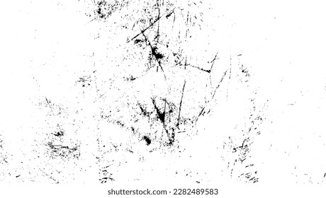 Scratched and Cracked Grunge Urban Background Texture Vector. Dust Overlay Distress Grainy Grungy Effect. Distressed Backdrop Vector Illustration. Isolated Black on White Background. EPS 10.