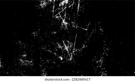 Scratched and Cracked Grunge Urban Background Texture Vector. Dust Overlay Distress Grainy Grungy Effect. Distressed Backdrop Vector Illustration. Isolated Black on White Background. EPS 10.
