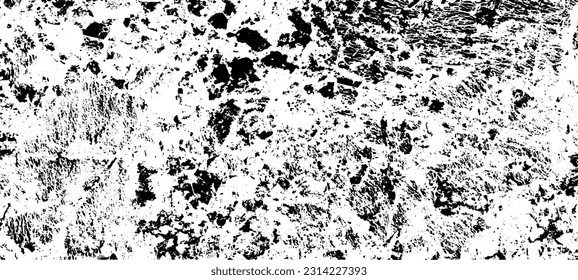 Scratched and Cracked Grunge Urban Background Texture Vector. Dust Overlay Distress Grainy Grungy Effect. Distressed Backdrop Vector Illustration. Isolated Black on White Background. EPS 10.