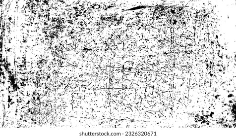 Scratched and Cracked Grunge Urban Background Texture Vector. Dust Overlay Distress Grainy Grungy Effect. Distressed Backdrop Vector Illustration. Isolated Black on White Background. EPS 10.