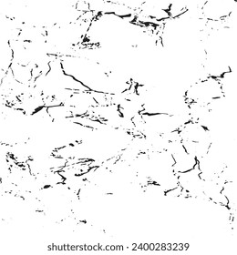 Scratched and Cracked Grunge Urban Background Texture Vector. Dust Overlay Distress Grainy Grungy Effect. Distressed Backdrop Vector Illustration. Isolated Black on White Background. EPS 10.
