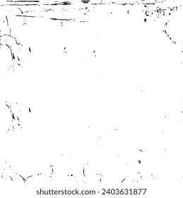 Scratched and Cracked Grunge Urban Background Texture Vector. Dust Overlay Distress Grainy Grungy Effect. Distressed Backdrop Vector Illustration. Isolated Black on White Background. EPS 10.