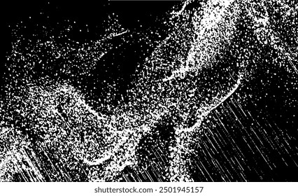 Scratched and Cracked Grunge Urban Background Texture Vector. Dust Overlay Distress Grainy Grungy Effect. Distressed Backdrop Vector Illustration. Isolated Black on White Background. EPS 10.