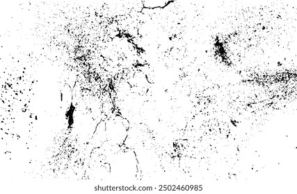 Scratched and Cracked Grunge Urban Background Texture Vector. Dust Overlay Distress Grainy Grungy Effect. Distressed Backdrop Vector Illustration. Isolated Black on White Background. EPS 10.