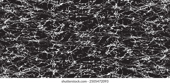 Scratched and Cracked Grunge Urban Background Texture Vector. Dust Overlay Distress Grainy Grungy Effect. Distressed Backdrop Vector Illustration. Isolated Black on White Background. EPS 10.