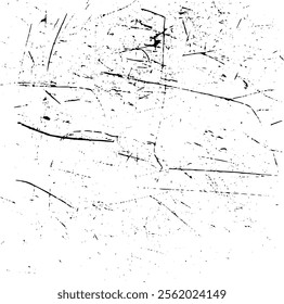 Scratched and Cracked Grunge Urban Background Texture Vector. Dust Overlay Distress Grainy Grungy Effect. Distressed Backdrop Vector Illustration. Isolated Black on White Background. EPS 10.