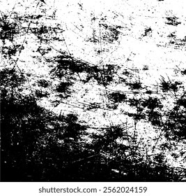 Scratched and Cracked Grunge Urban Background Texture Vector. Dust Overlay Distress Grainy Grungy Effect. Distressed Backdrop Vector Illustration. Isolated Black on White Background. EPS 10.