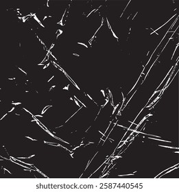 Scratched and Cracked Grunge Urban Background Texture Vector. Dust Overlay Distress Grainy Grungy Effect. Distressed Backdrop Vector Illustration. Isolated Black on White Background. EPS 10.
