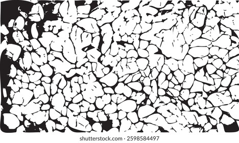 Scratched and Cracked Grunge Urban Background Texture Vector. Dust Overlay Distress Grainy Grungy Effect. Distressed Backdrop Vector Illustration. Isolated Black on White Background. EPS 10.