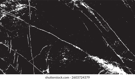 Scratched and Cracked Grunge Urban Background Texture Vector. Dust Overlay Distress Grainy Grungy Effect. Distressed Backdrop Vector Illustration. Isolated Black on White Background. EPS 10.