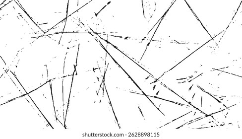 Scratched and Cracked Grunge Urban Background Texture Vector. Dust Overlay Distress Grainy Grungy Effect. Distressed Backdrop Vector Illustration. Isolated Black on White Background. EPS 10.