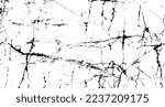 Scratched and Cracked Surface Grunge Texture Vector. Uneven Overlay. Distressed Grungy Effect. Vector Illustration.Black Isolated on White Background. EPS 10.
