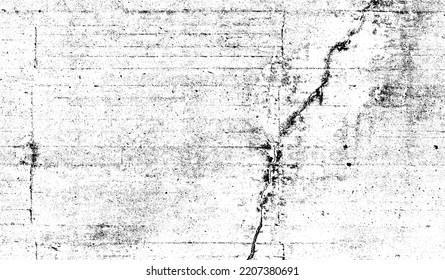 Scratched and Cracked Surface Grunge Texture Vector. Uneven Overlay. Distressed Grungy Effect. Vector Illustration.Black Isolated on White Background. EPS 10.