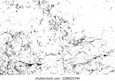 Scratched and Cracked Surface Grunge Texture Vector. Uneven Overlay. Distressed Grungy Effect. Vector Illustration.Black Isolated on White Background. EPS 10.