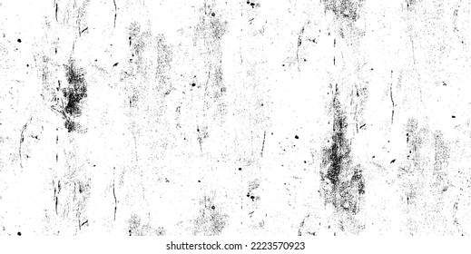 Scratched and Cracked Surface Grunge Texture Vector. Uneven Overlay. Distressed Grungy Effect. Vector Illustration.Black Isolated on White Background. EPS 10.