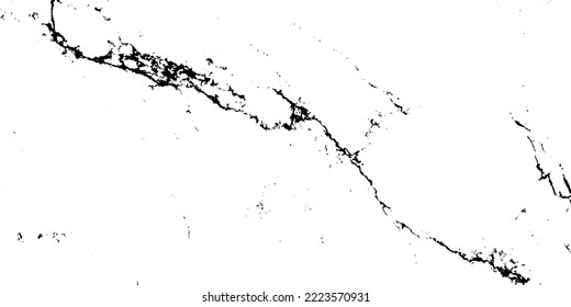 Scratched and Cracked Surface Grunge Texture Vector. Uneven Overlay. Distressed Grungy Effect. Vector Illustration.Black Isolated on White Background. EPS 10.