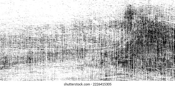 Scratched and Cracked Surface Grunge Texture Vector. Uneven Overlay. Distressed Grungy Effect. Vector Illustration.Black Isolated on White Background. EPS 10.