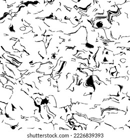 Scratched and Cracked Surface Grunge Texture Vector. Uneven Overlay. Distressed Grungy Effect. Vector Illustration.Black Isolated on White Background. EPS 10.