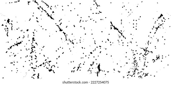 Kratzen und Risse Grunge Textur Vektor. Uneven Overlay. Beunruhigender Graueffekt. Vektorgrafik.Schwarz einzeln auf weißem Hintergrund. EPS10.
