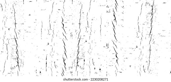 Kratzen und Risse Grunge Textur Vektor. Uneven Overlay. Beunruhigender Graueffekt. Vektorgrafik.Schwarz einzeln auf weißem Hintergrund. EPS10.