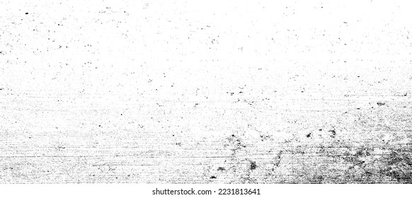 Scratched and Cracked Surface Grunge Texture Vector. Uneven Overlay. Distressed Grungy Effect. Vector Illustration.Black Isolated on White Background. EPS 10.