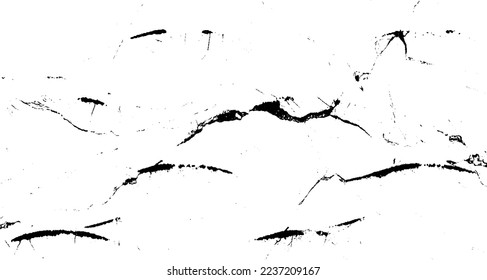 Scratched and Cracked Surface Grunge Texture Vector. Uneven Overlay. Distressed Grungy Effect. Vector Illustration.Black Isolated on White Background. EPS 10.