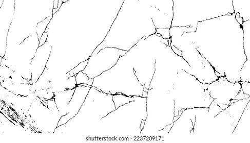 Scratched and Cracked Surface Grunge Texture Vector. Uneven Overlay. Distressed Grungy Effect. Vector Illustration.Black Isolated on White Background. EPS 10.