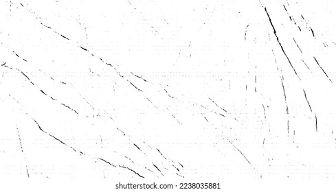 Scratched and Cracked Surface Grunge Texture Vector. Uneven Overlay. Distressed Grungy Effect. Vector Illustration.Black Isolated on White Background. EPS 10.