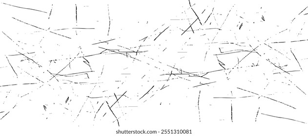 Kratzer und Riss Oberfläche Grunge Textur Vektor. Ungleichmäßiges Overlay. Grungy-Effekt im Notfall. Vektorgrafik.Schwarz einzeln auf weißem Hintergrund. EPS 10.
