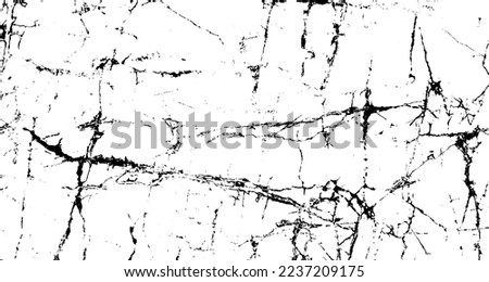Scratched and Cracked Surface Grunge Texture Vector. Uneven Overlay. Distressed Grungy Effect. Vector Illustration.Black Isolated on White Background. EPS 10.