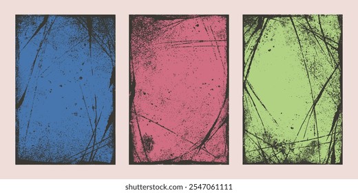 Scratched, Dirty Overly Textures with Nostalgic Distress and a Rough Grunge Effect. Ideal backdrops for posters, flyers, prints, and wallpapers.