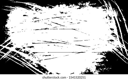 Scratched Frame. Grunge Urban Background Texture Vector. Dust Overlay. Distressed Grainy Grungy Framing Effect. Distressed Backdrop Vector Illustration. EPS 10.
