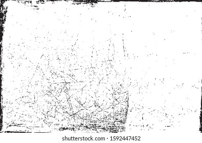 Scratched Frame. Grunge Urban Background Texture Vector. Dust Overlay. Distressed Grainy Grungy Framing Effect. Distressed Backdrop Vector Illustration. EPS 10.