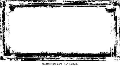 Scratched Frame. Grunge Urban Background Texture Vector. Dust Overlay. Distressed Grainy Grungy Framing Effect. Distressed Backdrop Vector Illustration. EPS 10.